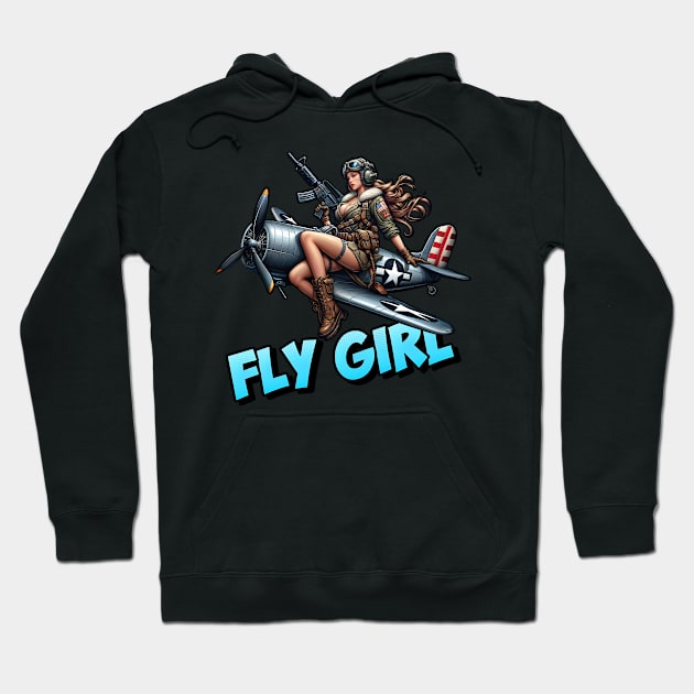 Fly Girl Hoodie by Rawlifegraphic